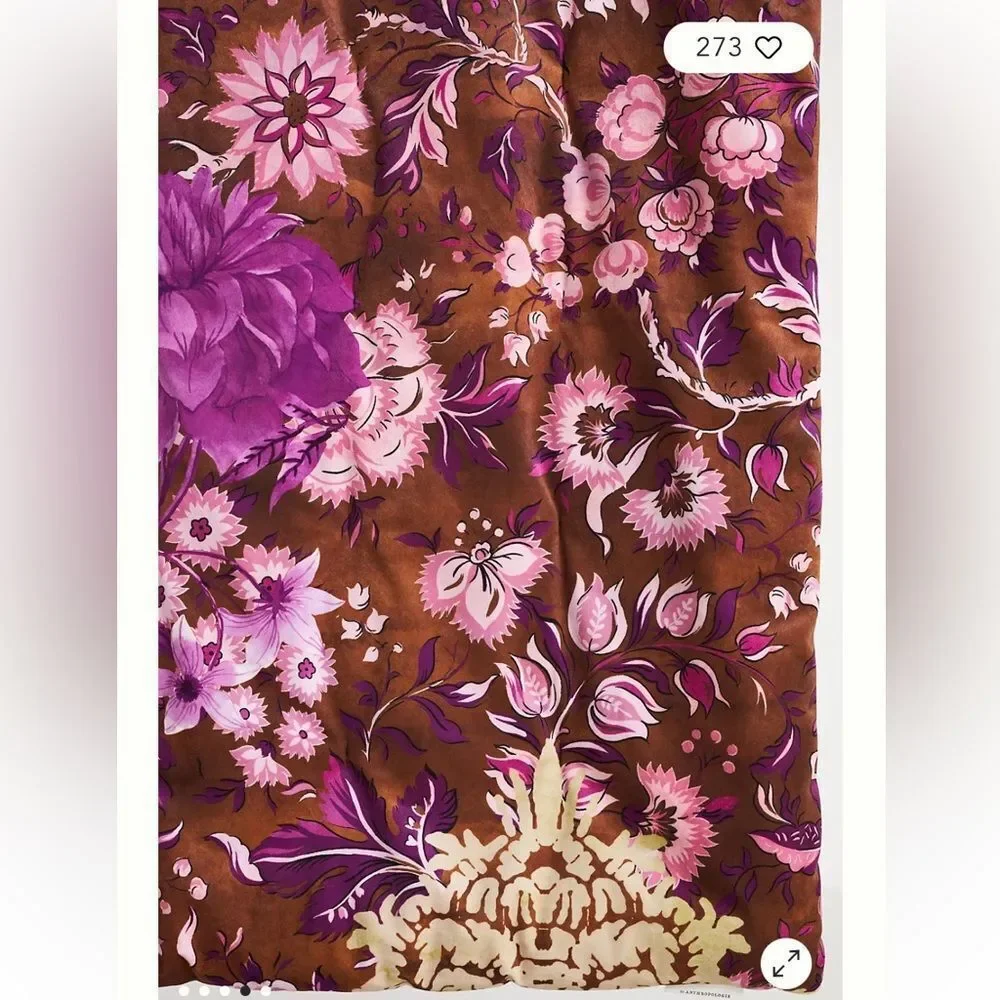 Anthropologie Velvet Orla Quilt